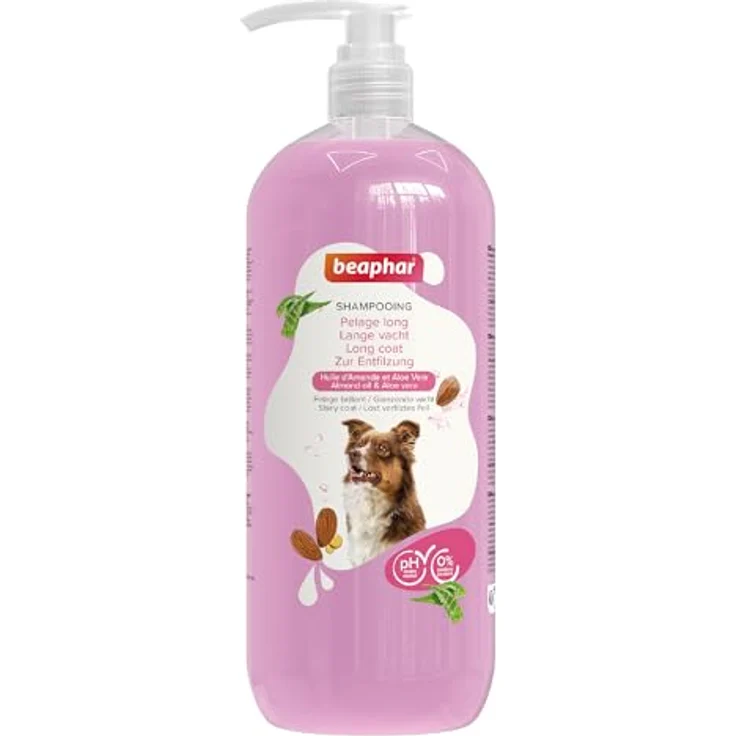 Beaphar Entfilzungs-Shampoo, 1L - speziell für langhaarige Hunde, mit Mandelöl und Aloe Vera, parabenfrei, pH-neutral – Bild 1