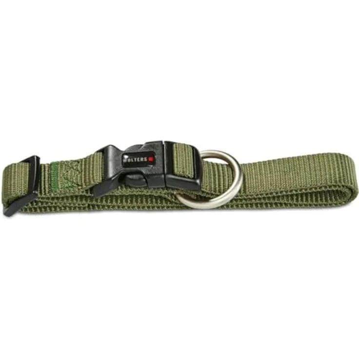 WOLTERS Halsband Professional, Hundehalsband in Olive, Größe XL 45-65 cm x 25 mm