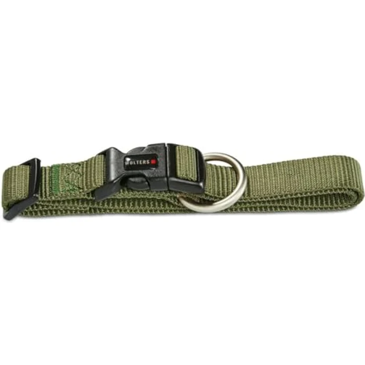 WOLTERS Halsband Professional, Hundehalsband in Olive, Größe XL 45-65 cm x 25 mm