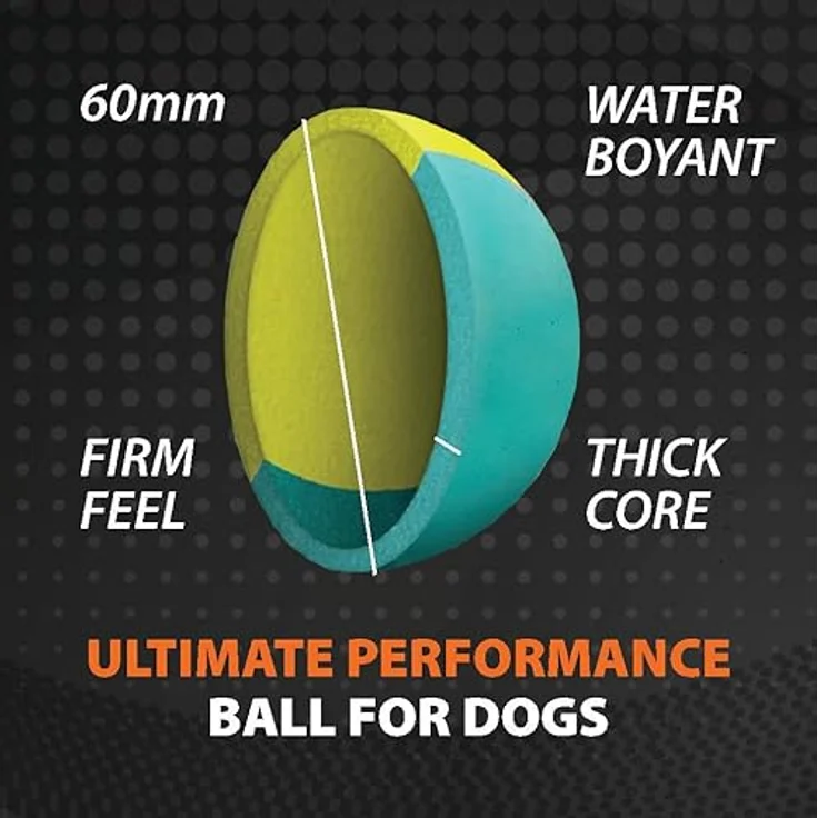SPORTSPET High Bounce Balls, Hundespielzeug aus natürlichem Kautschuk, Ø 60mm, 6er-Pack – Bild 2