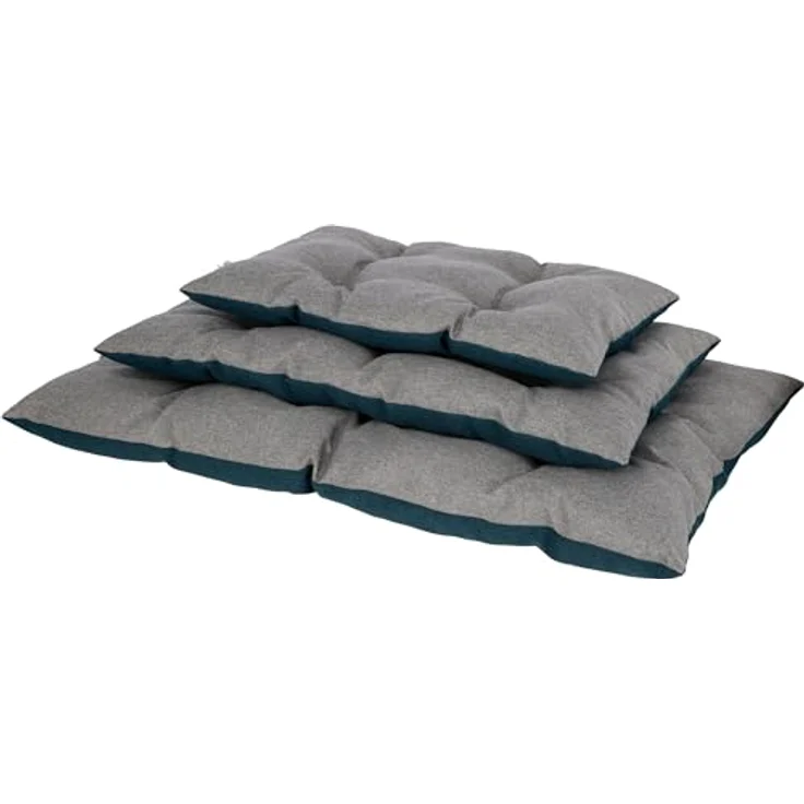Kerbl Pet Liegekissen Ely, beidseitig verwendbar für Hunde und Katzen, grau/Petrol, 75x115 cm – Bild 4