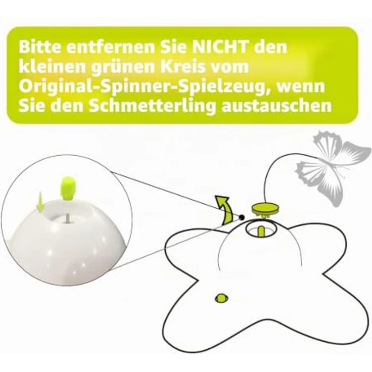 ALL FOR PAWS Interaktives Katzen-Schmetterlingsspielzeug, bewegungsaktiviert mit 6 Nachfüll-Kits – Bild 3