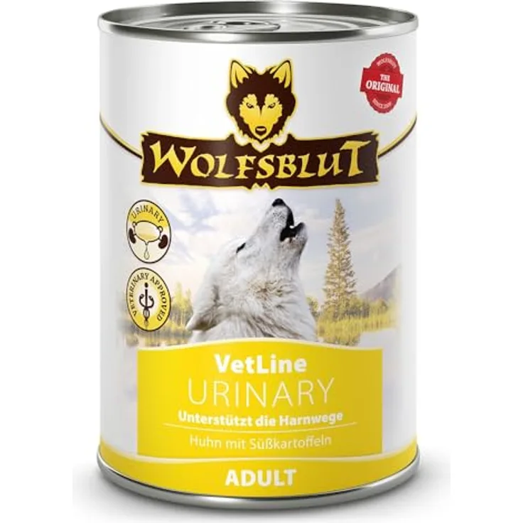 Wolfsblut VetLine Urinary Huhn, Hunde-Nassfutter zur Unterstützung der Harnwegsfunktion, 6x395g