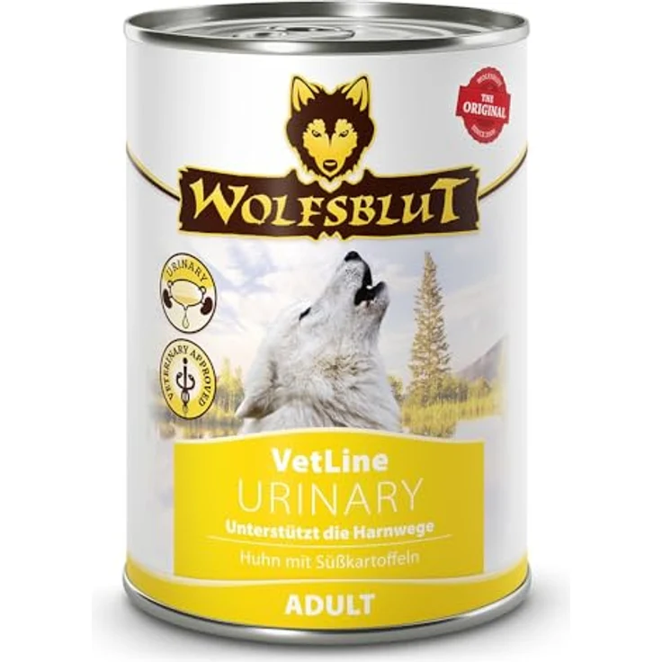 Wolfsblut VetLine Urinary Huhn, Hunde-Nassfutter zur Unterstützung der Harnwegsfunktion, 6x395g – Bild 1