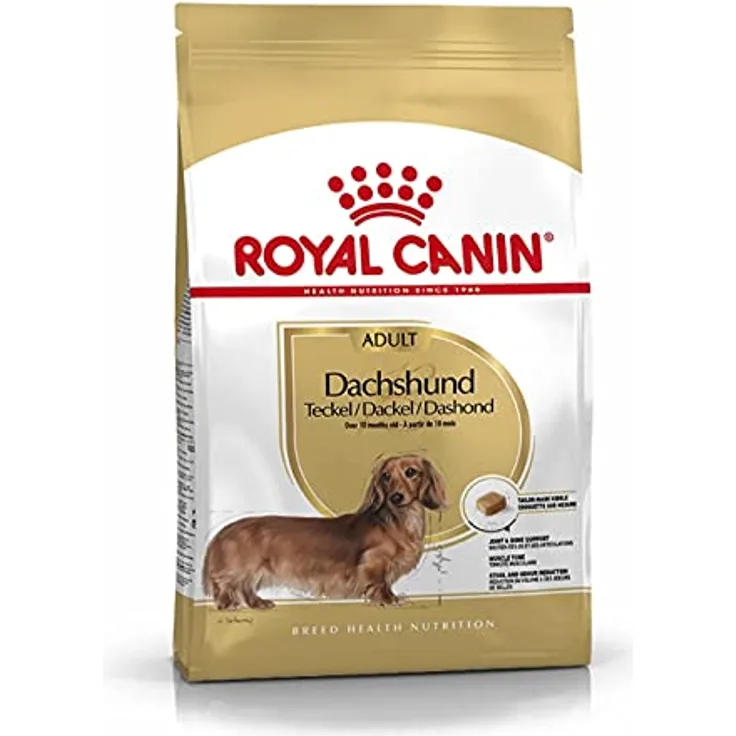 Royal Canin Dachshund 28 Adult Hundefutter, rassespezifisches Trockenfutter für Dackel ab 10 Monaten, 7.5 kg