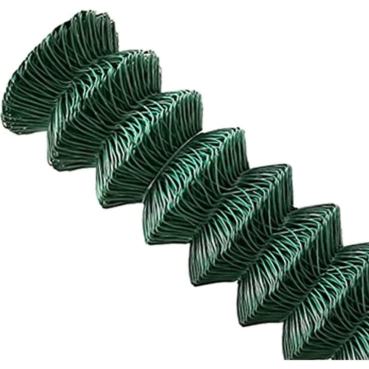 V2Aox Maschendrahtzaun 125 cm Höhe, 25 m Länge, grün, Drahtgitter mit PVC-Ummantelung, Ø 2.8 mm, Maschenweite 60 x 60 mm – Bild 3