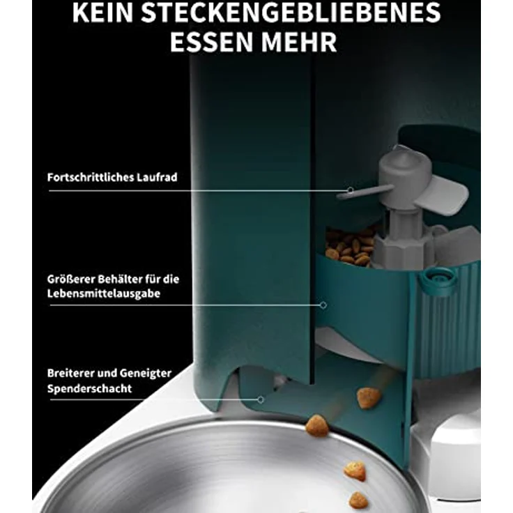 PETKIT Futterautomat Katze 3L, Automatischer Futterspender für Katze und Hund mit PETKIT APP-Steuerung, Edelstahl, Fresh Lock-Technologie, 1-10 Mahlzeiten/Tag – Bild 4