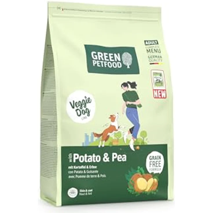 Green Petfood VeggieDog, Premium Trockenfutter für erwachsene sensible Hunde, 100% vegetarisch & weizenfrei, mit Kartoffel & Erbse, 1 x 3 kg – Bild 3