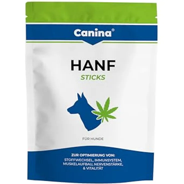 Canina Pharma Hanf Sticks, 500 g, gesunde Hundesnacks mit ungesättigten Fettsäuren und ausgewogenem Aminosäuremuster
