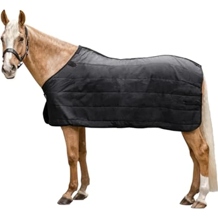 Waldhausen Thermo Unterdecke, 200 g/m², atmungsaktive Pferdedecke mit Silikon-Druck, schwarz, 135 cm – Bild 1
