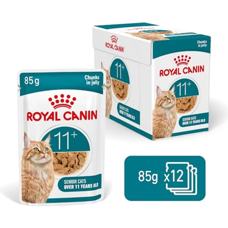 ROYAL CANIN AGEING 11+ Jelly, Nassfutter für Senior Katzen ab 11 Jahren, 12 x 85 g, mit HealthyAge7™ Complex, unterstützt Gelenk-, Haut- und Nierenfunktion – Bild 2