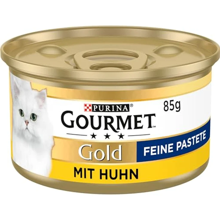 Gourmet Gold Feine Pastete, Katzen-Nassfutter im Sparpaket 24 x 85 g - Mixpaket (Huhn & Rind) mit hochwertigen Zutaten – Bild 1