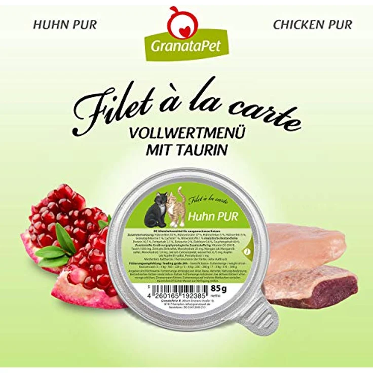 GranataPet Filet à la carte Multipack, Nassfutter für Katzen, 6 x 85 g, hoher Fleischanteil, ohne Getreide und Zuckerzusatz – Bild 2