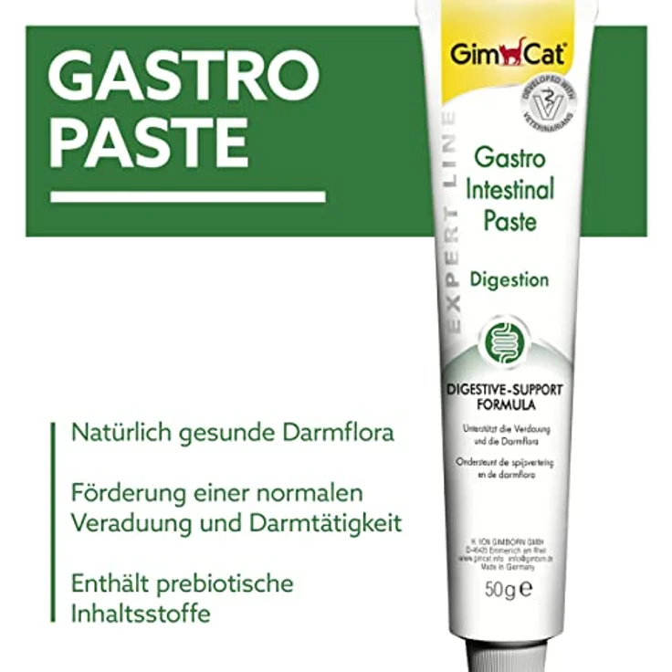 GimCat Gastro Intestinal Paste, Verdauungsfördernde Paste für Katzen mit Ulmenrinde, 50 g – Bild 2