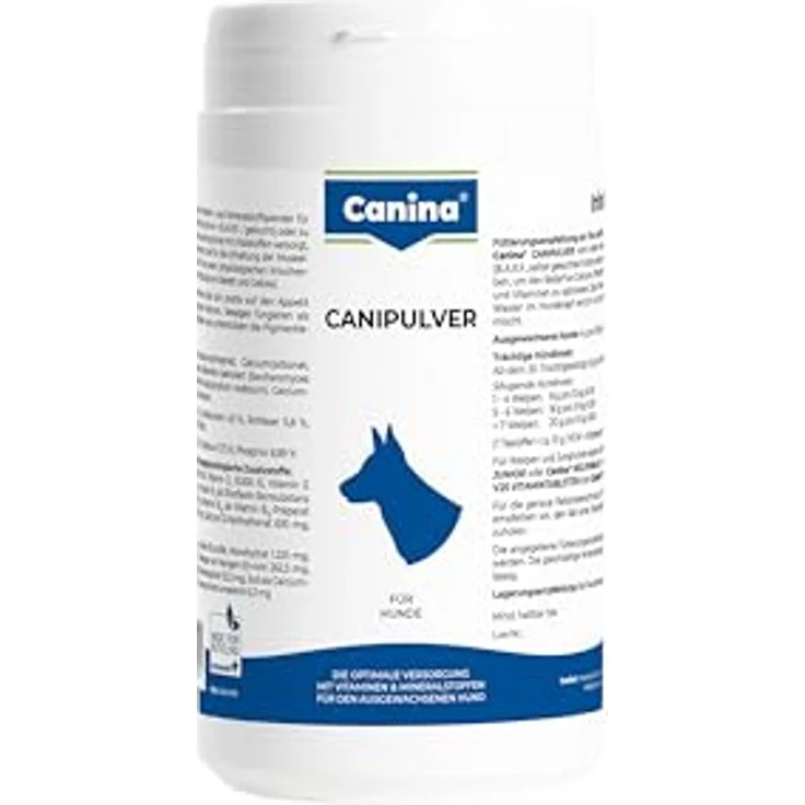 Canina Canipulver, 1 kg, biologisches Kraftkonzentrat mit Vitaminen, Mineralstoffen und Spurenelementen für Hunde – Bild 1