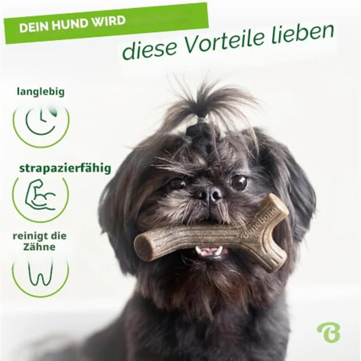 Benebone Winziger 2er-Pack unzerstörbarer Ahornstick/Zaggler, langlebig für aggressive Kauer, echter Speck- und Ahornholzgeschmack, für extra kleine Hunde bis 6,8 kg – Bild 3