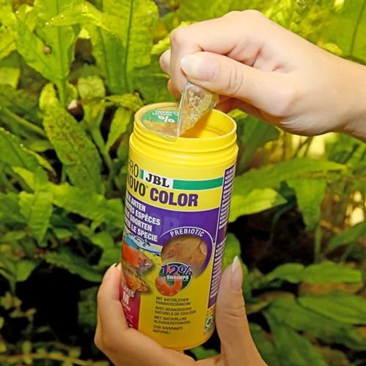 JBL PRONOVO COLOR FLAKES, Farbfutter-Flocken für Aquarienfische von 8-20 cm, prebiotisch, mit natürlichem Astaxanthin, 250 ml – Bild 6
