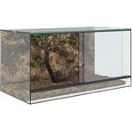 vidaXL Terrarium Transparent 80 x 40 x 40 cm, Glasterrarium mit 360-Grad-Sicht, kratzfest, für Reptilien und Amphibien