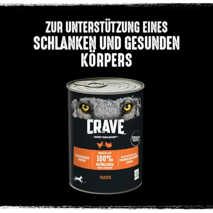 Crave Sparpaket Adult Hundefutter, 24 x 400 g - Huhn und Truthahn, getreidefrei, hoher Proteingehalt, ohne Zucker und Farb- und Konservierungsstoffe – Bild 7