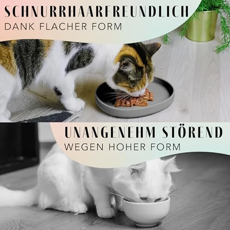 ne&no Futternapf für Katzen [nala Collection] - Extraflache Silikonschale, rutschfest, vielseitig verwendbar, geruchsneutral – Bild 3