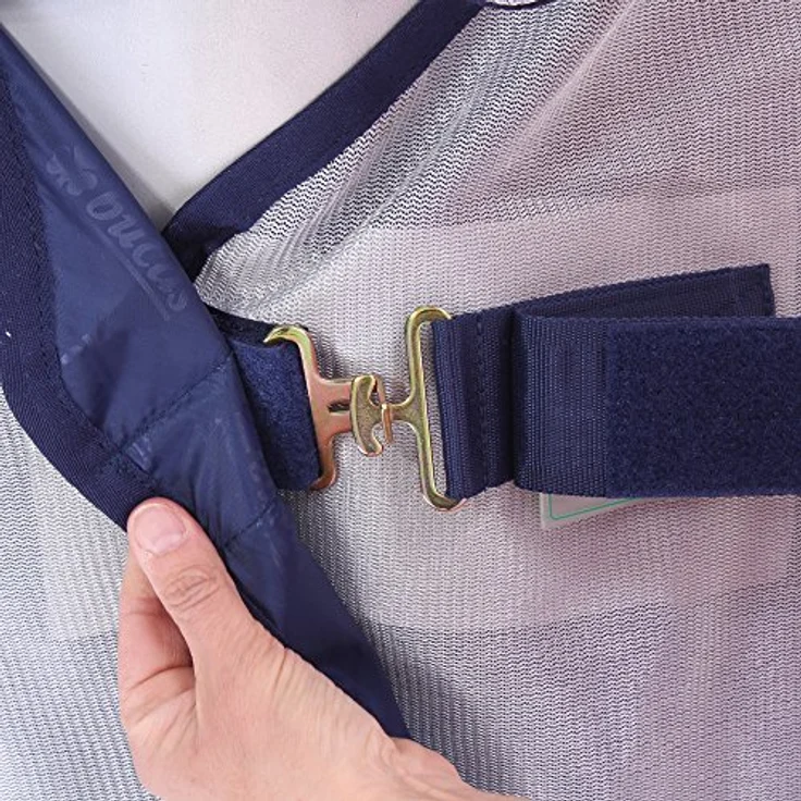 Kerbl Bucas Freedom Full Neck Fliegendecke, Rückenlänge 155 cm, silber – Bild 5