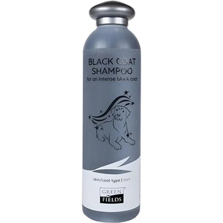 Greenfields 3887 Shampoo für Hunde mit schwarzem Fell, 250ml – verstärkt die natürliche Fellfarbe, pflegt und sorgt für glänzendes, weiches Fell, parfumfrei und pH-neutral – Bild 1