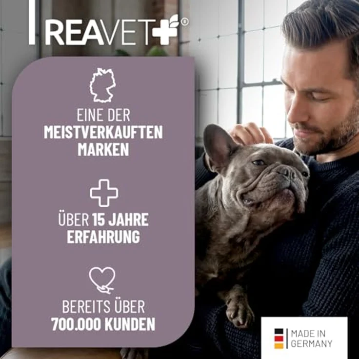 ReaVET Analdrüsen Unterstützung Hund, 350g (140 Drops) – Flohsamenschalen, Ballaststoffe & lebende Kulturen – Getreidefrei für feste Kotkonsistenz – Bild 5