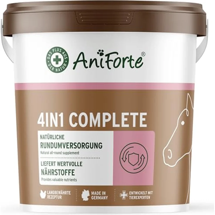 AniForte 4in1 Complete für Pferde 3kg - Natürliche Rundumversorgung mit Bierhefe BT, Hagebutte, Kieselgur, Präbiotika Topinambur, Vitamine & Mineralstoffe – Bild 1