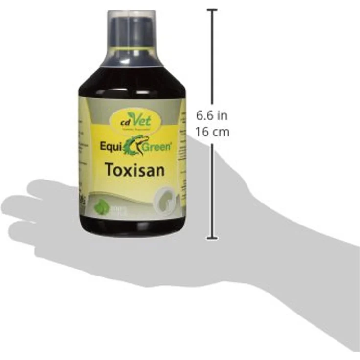 cdVet EquiGreen Toxisan 500ml, Ergänzungsfuttermittel zur Unterstützung von Leber und Nieren für stoffwechselempfindliche Pferde und Ponys, naturbelassen – Bild 3