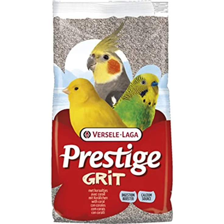 Versele-Laga Prestige Grit mit Korällchen, 2,5 kg Ergänzungsfuttermittel für Vögel zur Unterstützung der Verdauung und Calciumversorgung, mit Austernschalen & zerkleinerten Meeresmuscheln – Bild 1