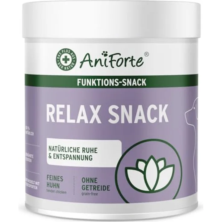 AniForte Relax-Snack 300g, natürliche Hundefutter Ergänzung für Entspannung mit 89% Hähnchenfleisch und Kräutermischung