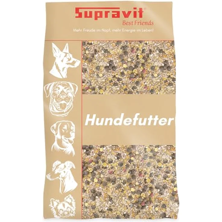 Supravit Flockenmix Plus für Hunde, 15kg schmackhafte Flockenmischung als Ergänzung zur Fleischfütterung, hergestellt in Deutschland – Bild 1