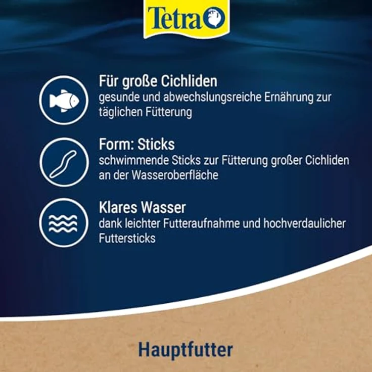 Tetra Cichlid Sticks, Fischfutter für große Cichliden, schwimmfähige Futtersticks im 10L Eimer, reich an tierischen Proteinen – Bild 4