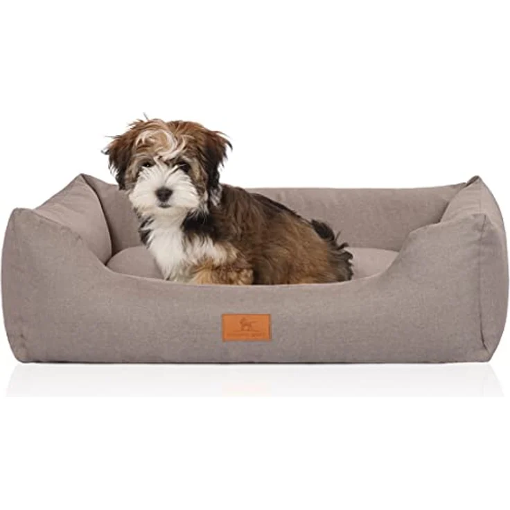 Knuffelwuff Hundebett Lotte Lichtgrau M-L 85x63cm – Bild 2