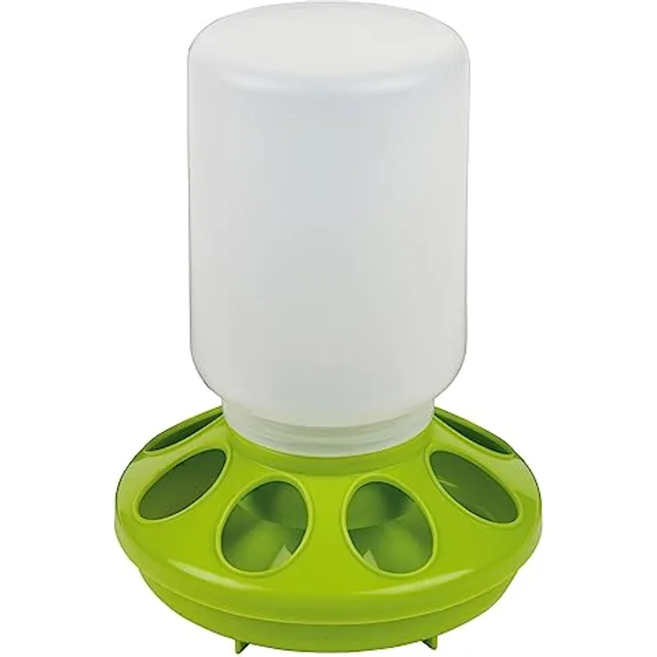 Nobby Küken Futterautomat Kunststoff, 1 kg Fassungsvermögen, halbtransparent, Ø 15,5 x 20,5 cm