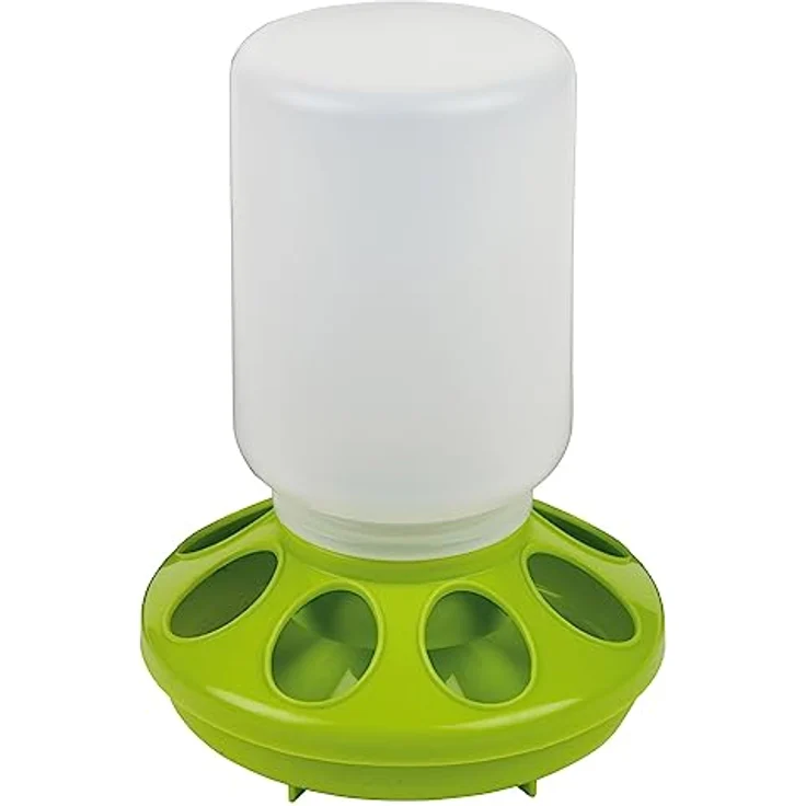Nobby Küken Futterautomat Kunststoff, 1 kg Fassungsvermögen, halbtransparent, Ø 15,5 x 20,5 cm