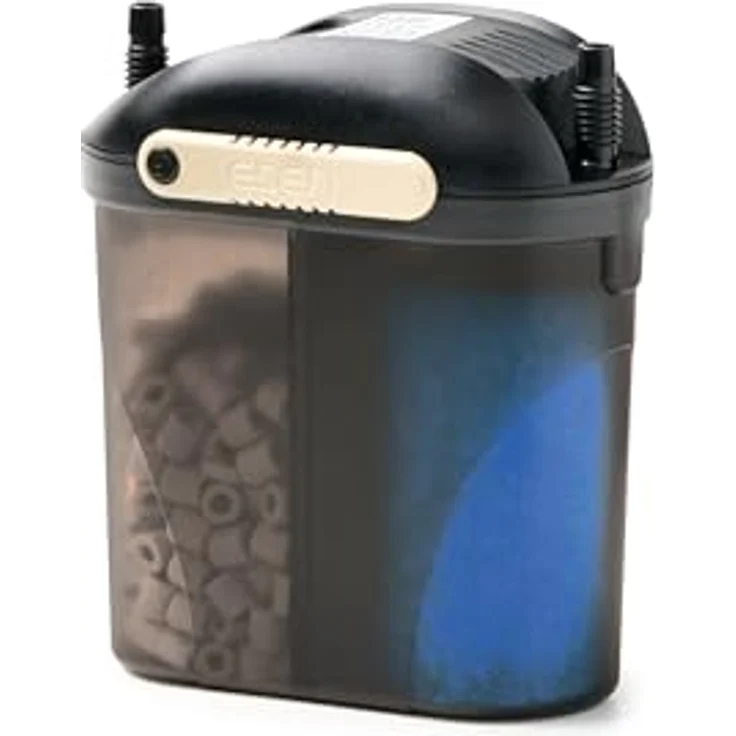 Eden 94070 FES 60 Aquarium Außenfilter, geräuscharmes Doppelfiltersystem für Aquarien bis 60 Liter, platzsparend, ideal für Nanoaquarien – Bild 1