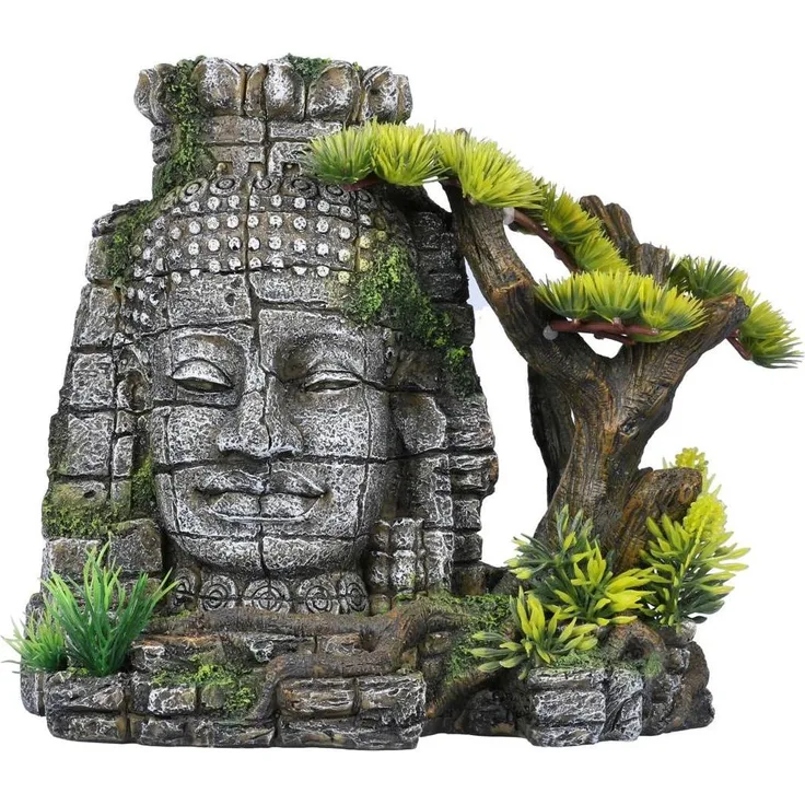 EBI Aqua Della Bayon, Aquarium Dekoration aus ungiftigem Polyresin, Grau, 23 x 14 x 21 cm