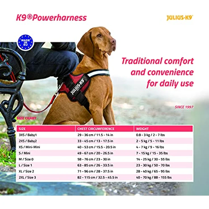 Julius-K9® Powergeschirr Baby & Mini fuchsia Baby 2 (XS-S) - Preisvergleich – Bild 5