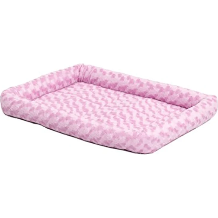 MidWest Homes for Pets QuietTime Fashion XXS-Hundebett, rosa, Kunstfell-Randpolster, maschinenwaschbar, 45,7 x 30,5 cm, ideal für kleine Hunde und Katzen – Bild 1