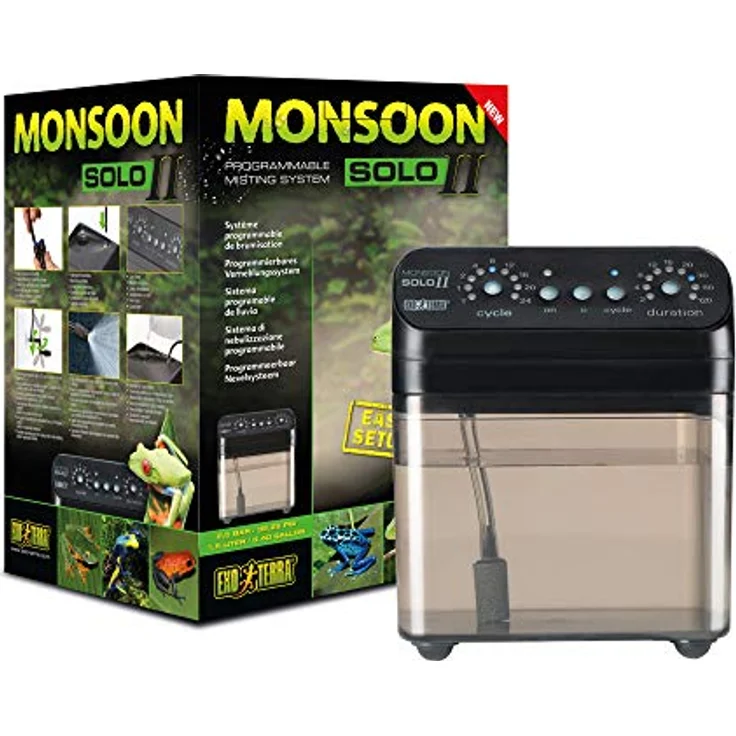 Exo Terra Monsoon Solo II, programmierbares Verneblungssystem für Terrarien, 1,5-Liter Reservoir, erweiterbar mit zusätzlicher Sprühdüse – Bild 3