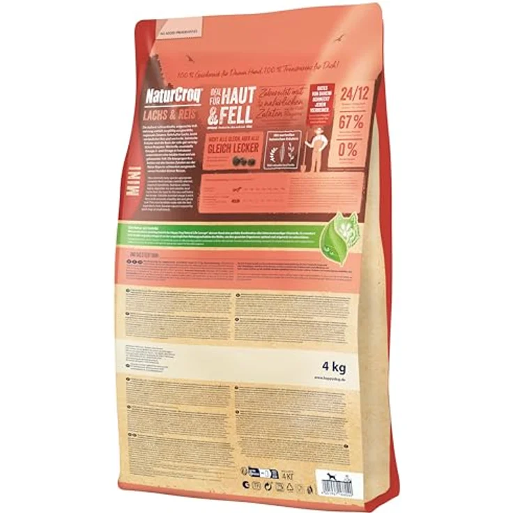 Happy Dog NaturCroq Mini Snack Lachs & Reis, 100g weich und zuckerfrei in Knochenform – Bild 4