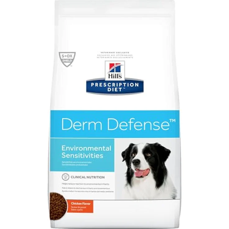 Hill's Hund Derm Defense, Trockenfutter für ausgewachsene Hunde, 12 kg Packung, Hautpflege – Bild 1