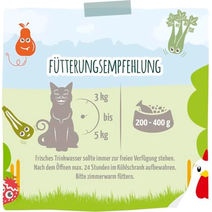 MjAMjAM Chicks und Friends Box, 12x125g Katzen-Nassfutter mit Hühnchenvariationen und Gemüsebeilagen – Bild 4