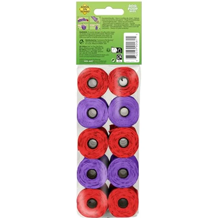 Bags on Board Kotbeutel mit Triple Berry Duft, 140 Stück, auslaufsicher und geruchsneutralisierend, ideal für große Hunde – Bild 2