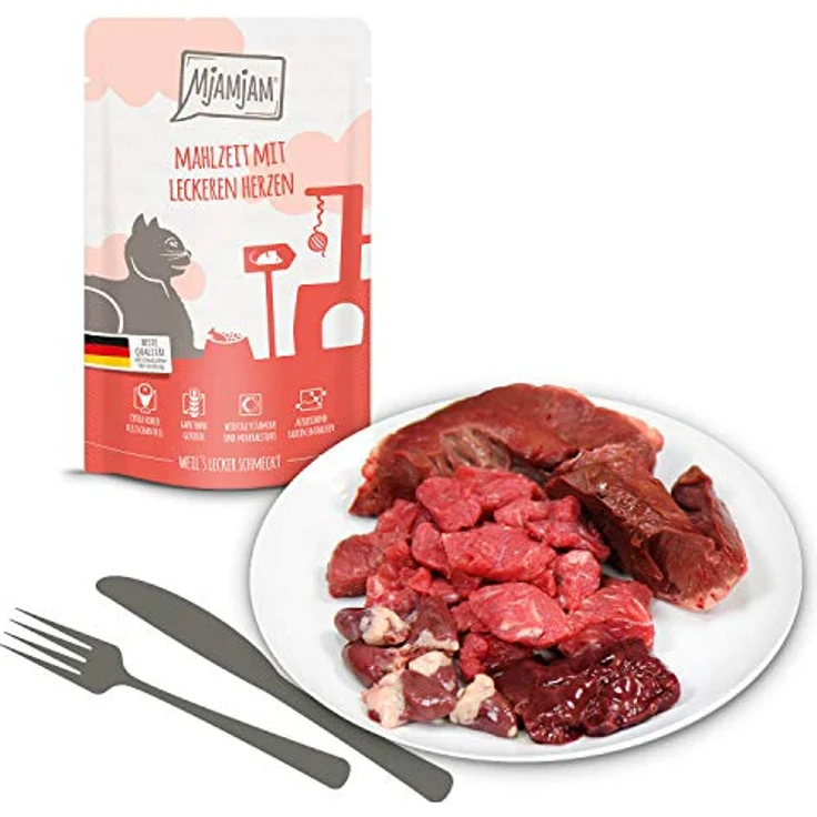 MjAMjAM Nassfutter Katze Adult, Quetschie Mixpaket 3, 12x125 g mit 6 variantenreichen Sorten, ohne Getreide und künstliche Zusätze – Bild 5