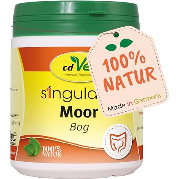 cdVet Singulares Moor 150 g, Ergänzungsfuttermittel für Hunde, Katzen, Pferde und Nager - unterstützt Magen-Darm-Tätigkeit, reich an Huminsäuren und Mineralstoffen, 100% natürlich ohne Zusatzstoffe – Bild 1