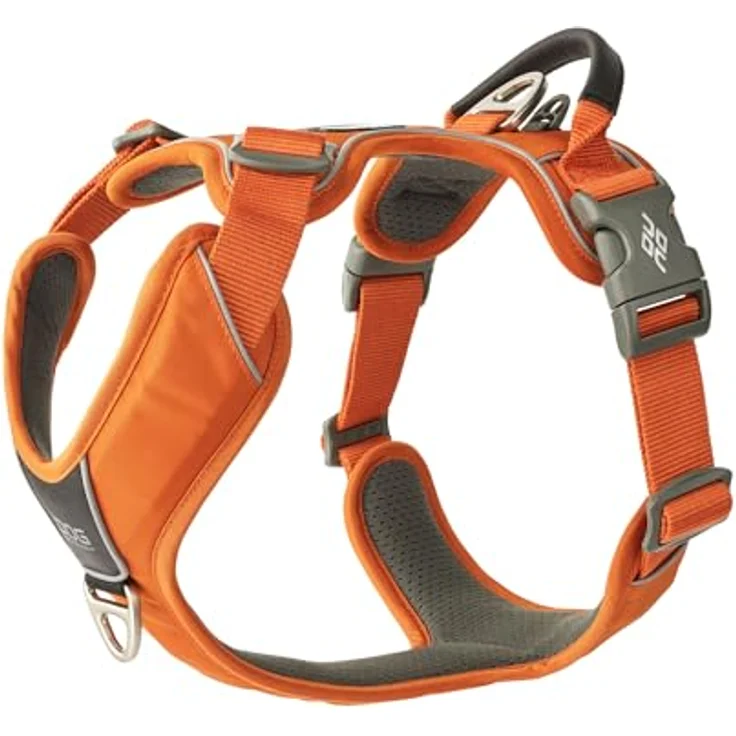 DOG Copenhagen Comfort Walk Pro Hundegeschirr, Orange Sun, S, ergonomisches Design mit 3M-reflektierendem Besatz und verstellbaren Einstellpunkten – Bild 1