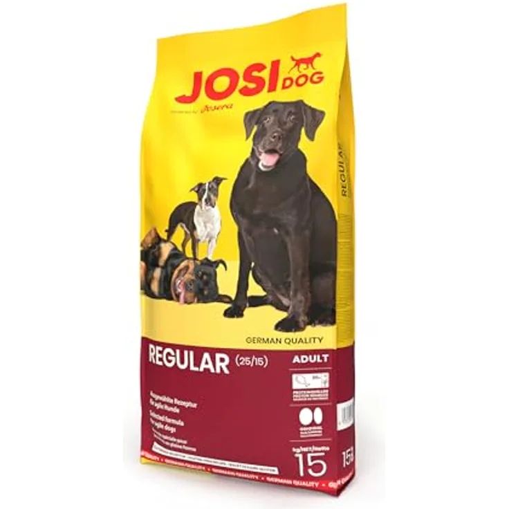 JosiDog Regular Huhn, glutenfreies Hunde-Trockenfutter mit 80% tierischem Protein, 15 kg