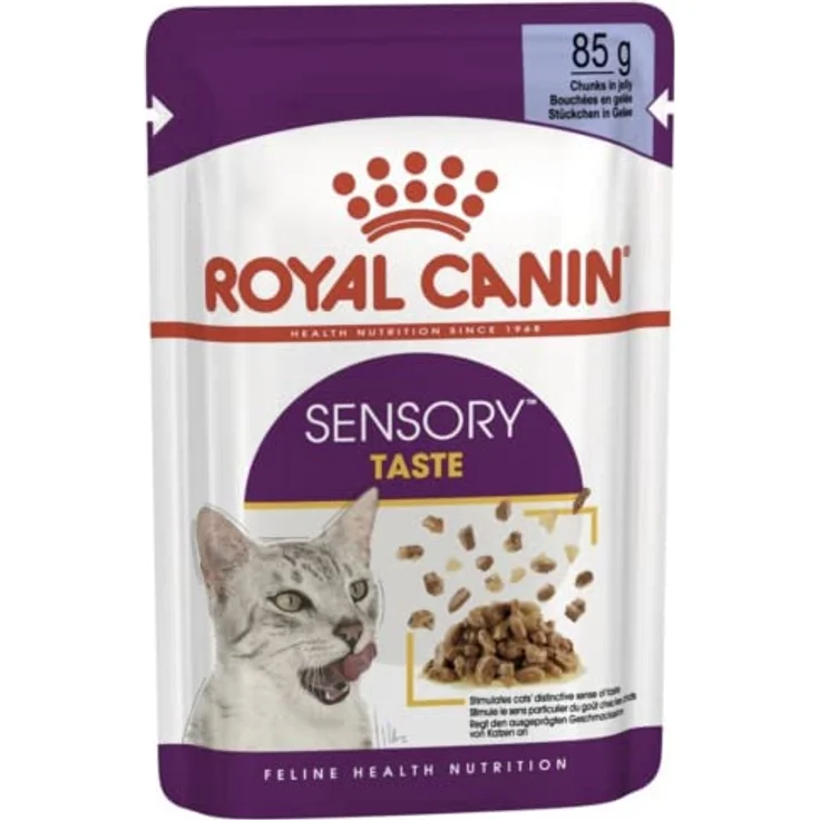Royal Canin Sensory Taste in Gelee, Katzen-Nassfutter mit zartem Huhn, 12 x 85 g – Bild 1